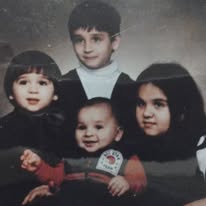 Childhood family portrait